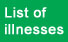 List of illnesses